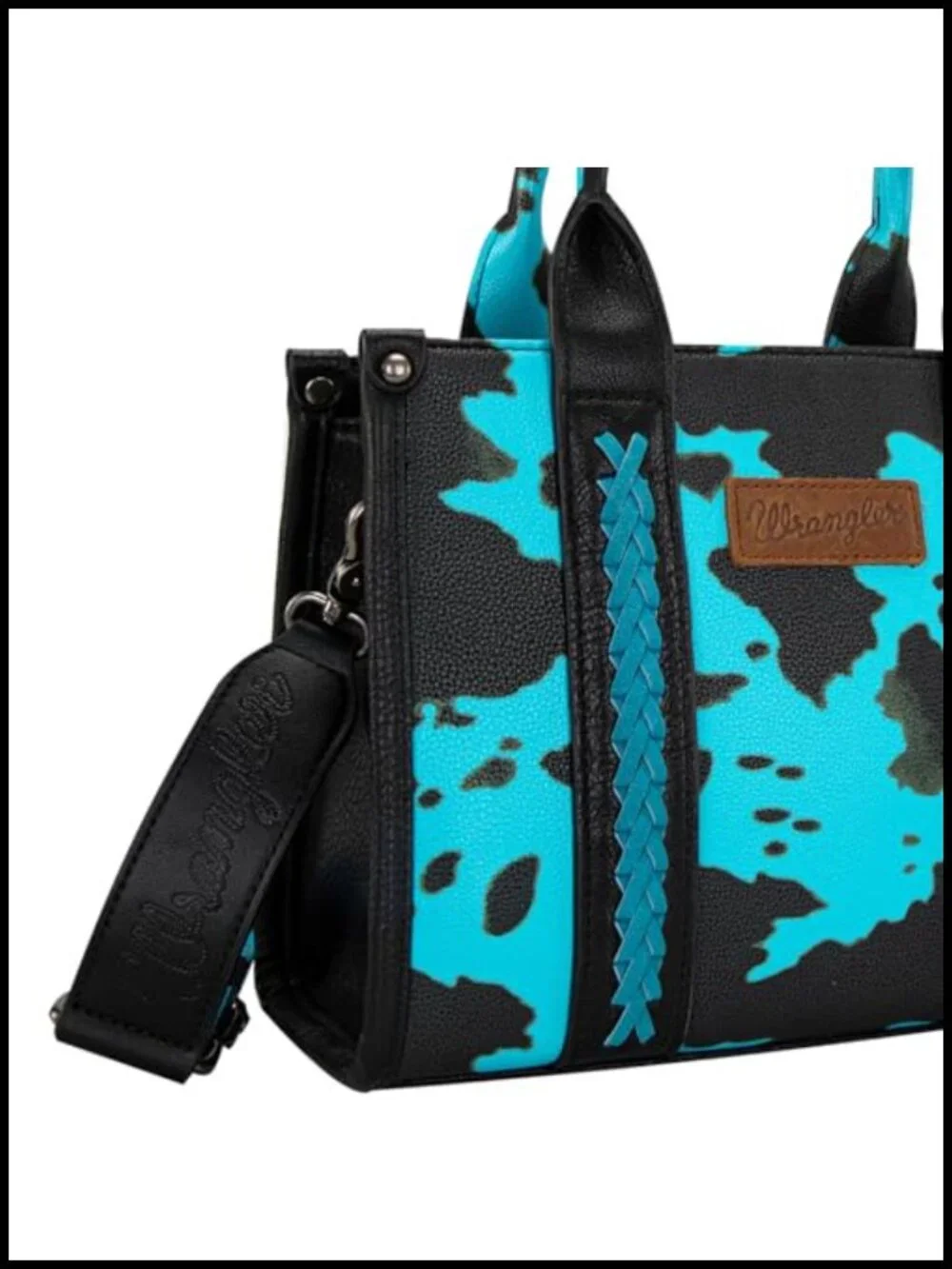Wrangler Cow Print Tote Bag Women Western Purse Boho Top Handle Satchel Handbag